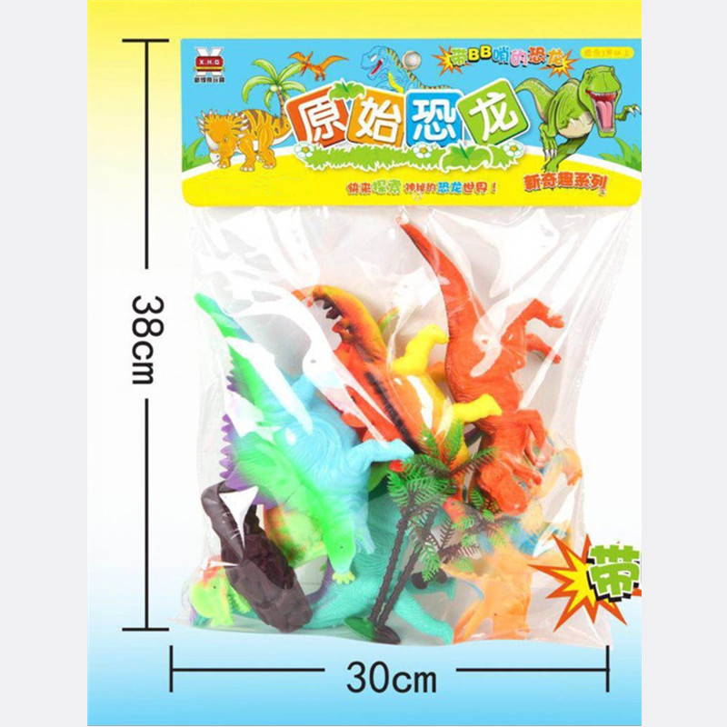 Xinhuangqi dinosaurio serie BB silbato de goma suave Tyrannosaurus niños educativos simulación original modelo animal juguete al por mayor