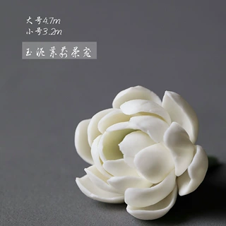 茉莉花香插茶宠摆件茶席摆设装饰手工陶瓷花随身便携卧香线香香座