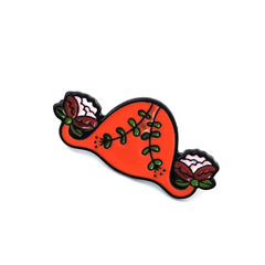 WISH New Arrival King Cobra Flower Oil-Drop Brooch — Human Organ Design, Uterus-Shaped Brooch for Denim Jackets, Oil-Effect Accessories