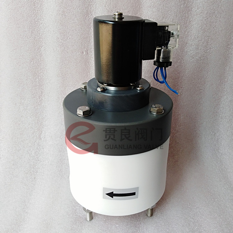 防腐PTFE电磁阀 两进一出二位三通电磁阀聚四氟乙烯三通电磁阀