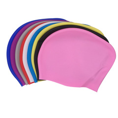 Ladies Long Hair Cap Swim Cap Silicone Ear Protection Swim Cap Adult Advertising Promotional Swimsuit Gradient Color Silicone Swim Cap