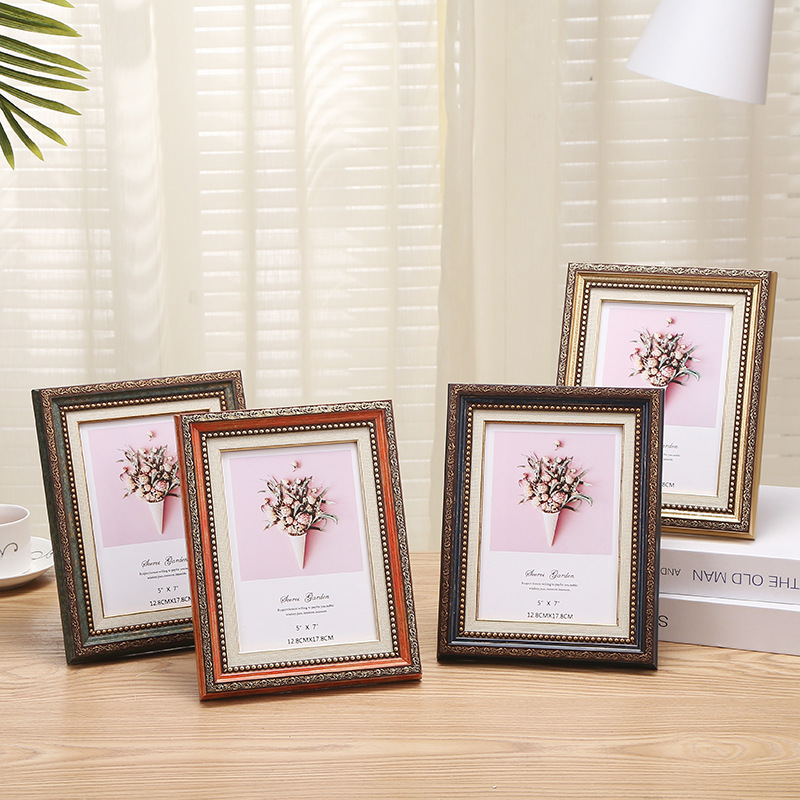 Ziheng Retro Photo Frame Simple Home Decoration Creative Tabletop Photo Frame Photo Wall Minimalist Picture Frame Three-Dimensional Tabletop Display