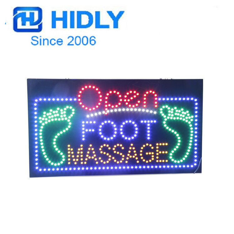 供应 foot massage SIGN,led open sign足浴按摩招牌 LED电子招牌