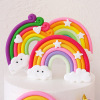 Three dimensional rainbow ceramics, decorations, fondant