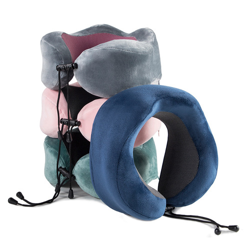Supply slow rebound memory foam u-shaped pillow neck pillow airplane travel pillow stowable neck pillow u-shaped pillow