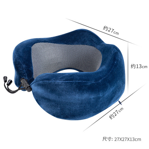 Supply slow rebound memory foam u-shaped pillow neck pillow airplane travel pillow stowable neck pillow u-shaped pillow