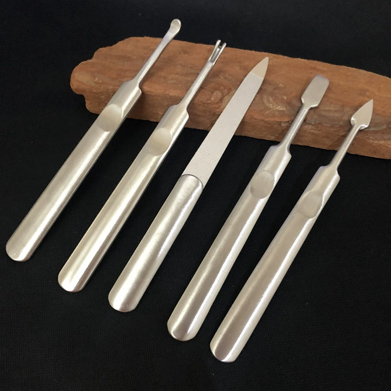 Нержавеющая сталь двухсторонняя пилочка для ногтей шлифовальная полоска из мертвой кожи