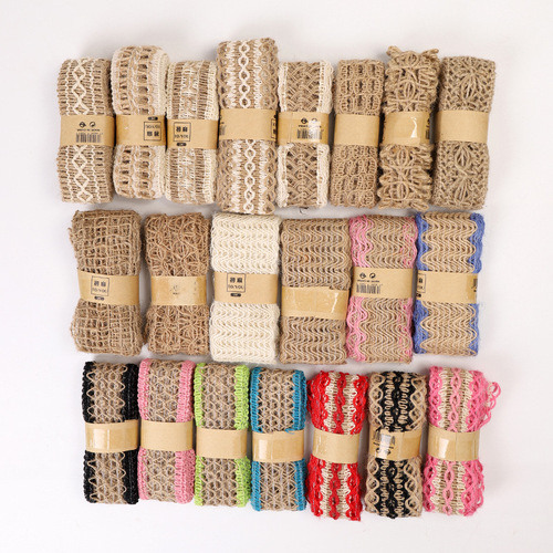 Hemp rope woven webbing, various styles, clothing, shoe and hat accessories, creative diy hemp rope, decorative linen roll 2 meters
