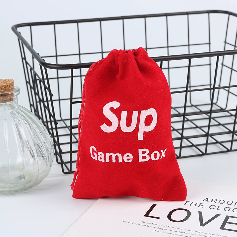 Производитель изготовленный на заказ сплошной цвет бархатный карманы для косметических очков шнурок для хранения сумки могут быть напечатаны логотипом для оптовой продажи