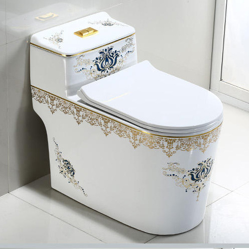 Baño inodoro hogar ultra-grande bombeo inodoro ahorro de agua color mudo color oro fábrica al por mayor image 4