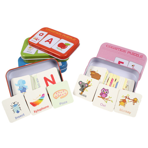 Children's early education cards fruit animals alphanumeric cards toys educational intelligence visual development learning cards