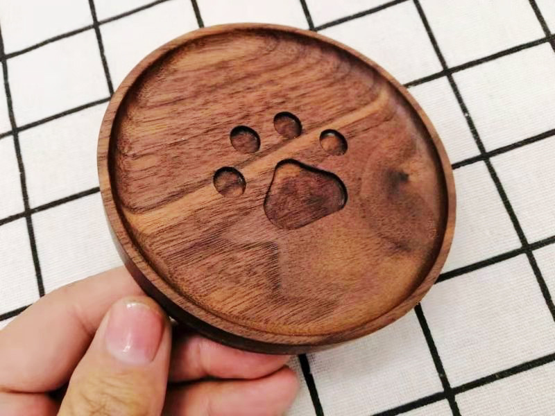 Posavasos, posavasos, bandejas de posavasos de madera, posavasos de madera maciza, posavasos tallados, posavasos cuadrados redondos, posavasos de té, logotipos grabados