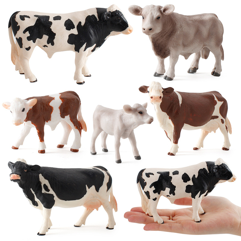 Sólido DE LOS NIÑOS modelo animal simulación vaca ganado Rancho sólido aves juguete estático adornos
