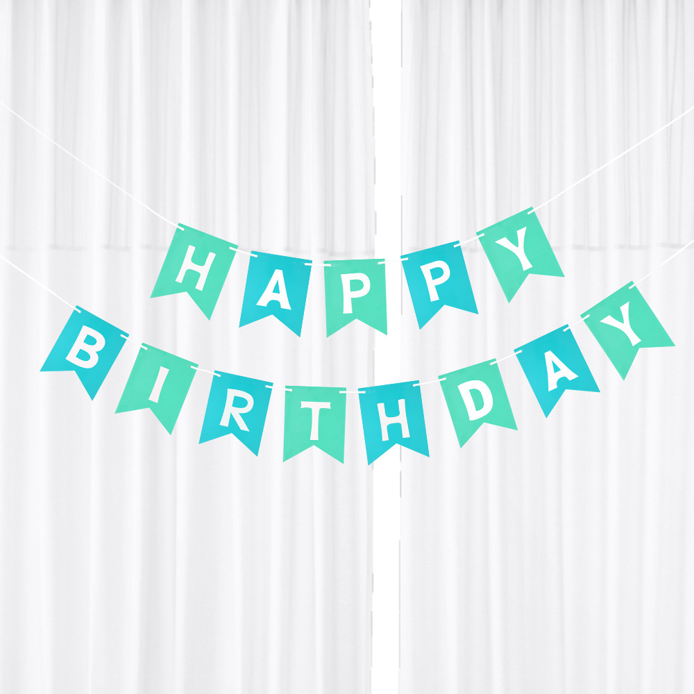 Bandera de cumpleaños estilo 2026, decoración para fiestas, pancarta con letras de feliz cumpleaños, bandera colgante con diseño de cola de pez
