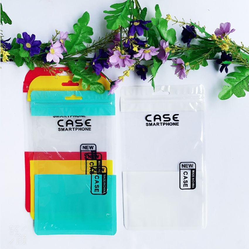 半透明手机壳包装袋 case手机壳自封袋 苹果手机壳彩色密料袋12*2