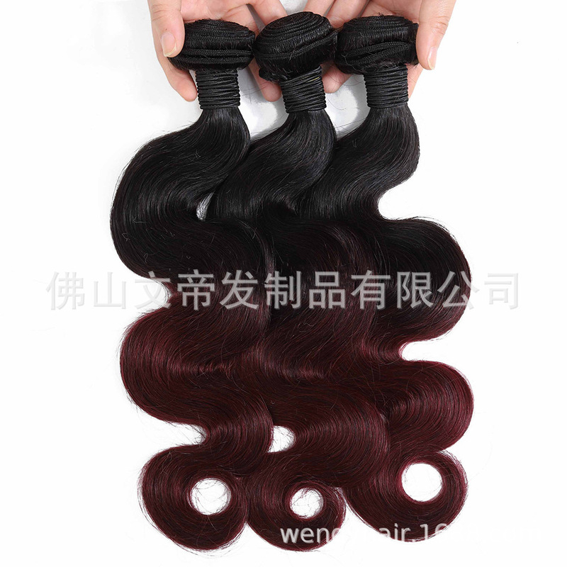 Cross-Border Hot-Selling Real Hair Hairpieces 1B/99J Real Hair Big Wave Hair Virginhair Wig Manufacturer Wholesale Cross-Border Hot-Selling Real Hair Hairpieces 1B/99J Real Hair Big Wave Hair Virginhair Wig Manufacturer Wholesale