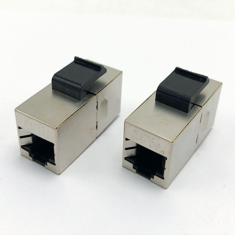 六类 超五类cat.6/cat.5e屏蔽网线接头连接器网络直通模块