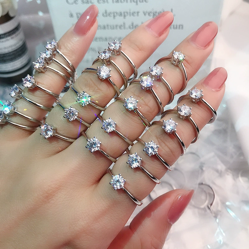 Модное обручальное кольцо из серебра 925, образец