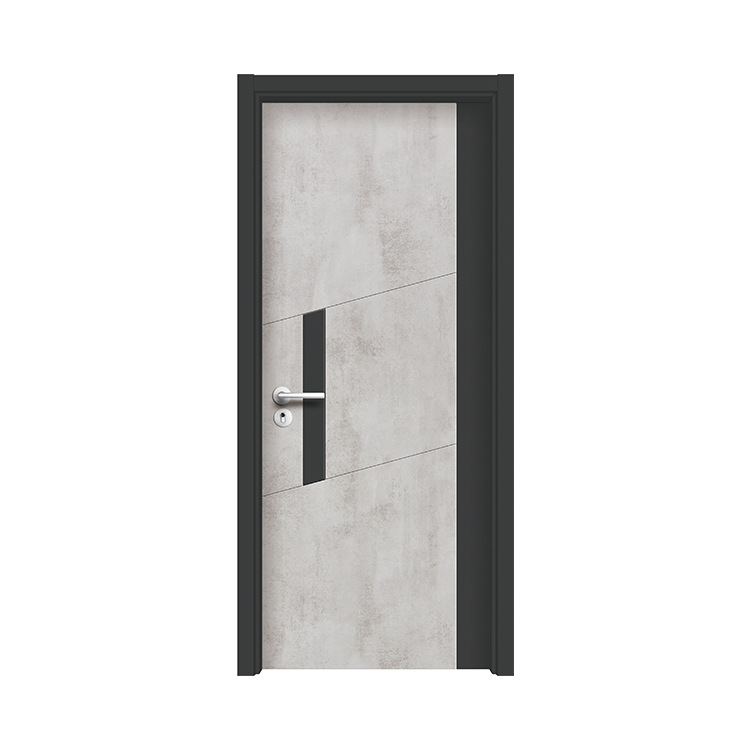 Shanwang fábrica de muebles al por mayor puerta de madera Luz de lujo simple carbono cristal dormitorio puerta anión mudo puerta de madera maciza pintura libre puerta