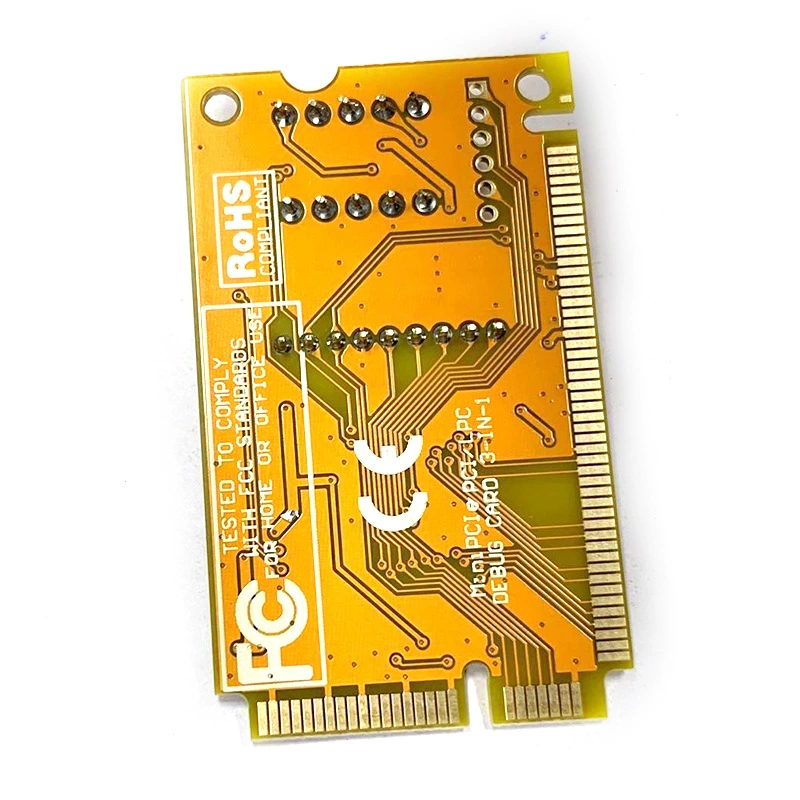 PCI-E Mini Diagnostic Card — Two-Digit Debug Card for Notebook Motherboards, Mini PCIe/Mini PCI/LPC