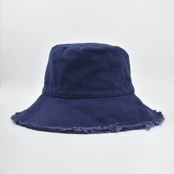 Pure color broken fisherman hat Tibetan green