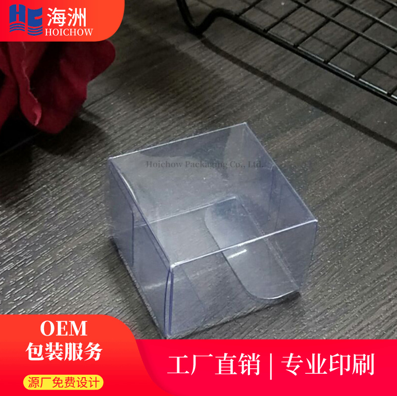 Fábrica al por mayor PET caja de embalaje de plástico transparente macaron pastel de postre cuadrado plegable caja de plástico