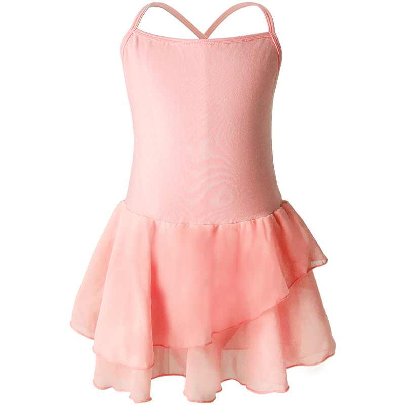 Ropa de baile para Niños Niñas Ropa de práctica de verano para niños vestido de baile para niñas vestido de Ballet de correa Ropa de baile de gasa