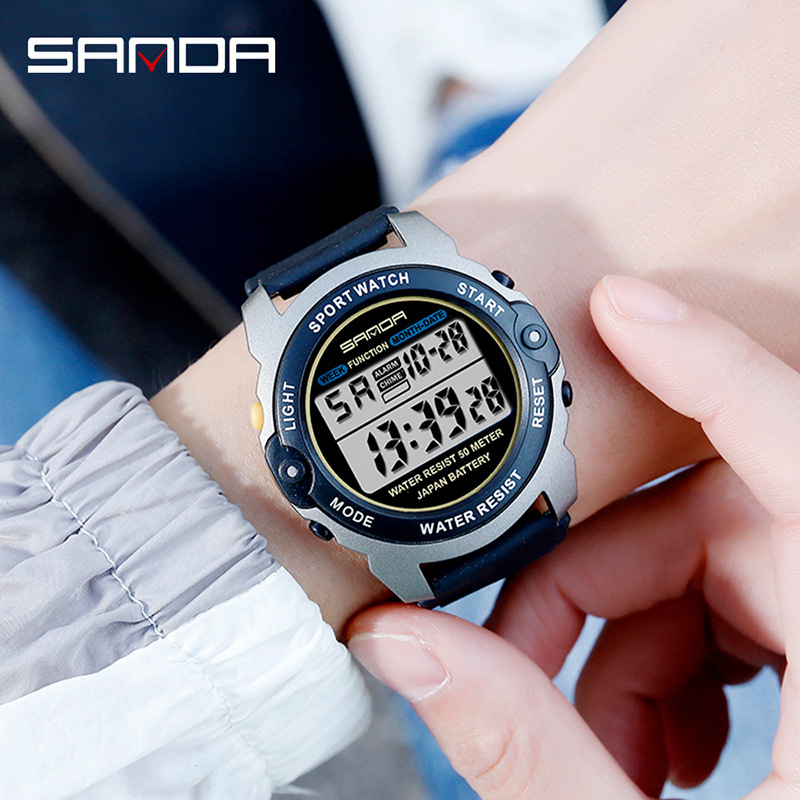 Sanda boys and girls multi-functional electronic watches sports single display electronic watches high school students electronic watches wholesale