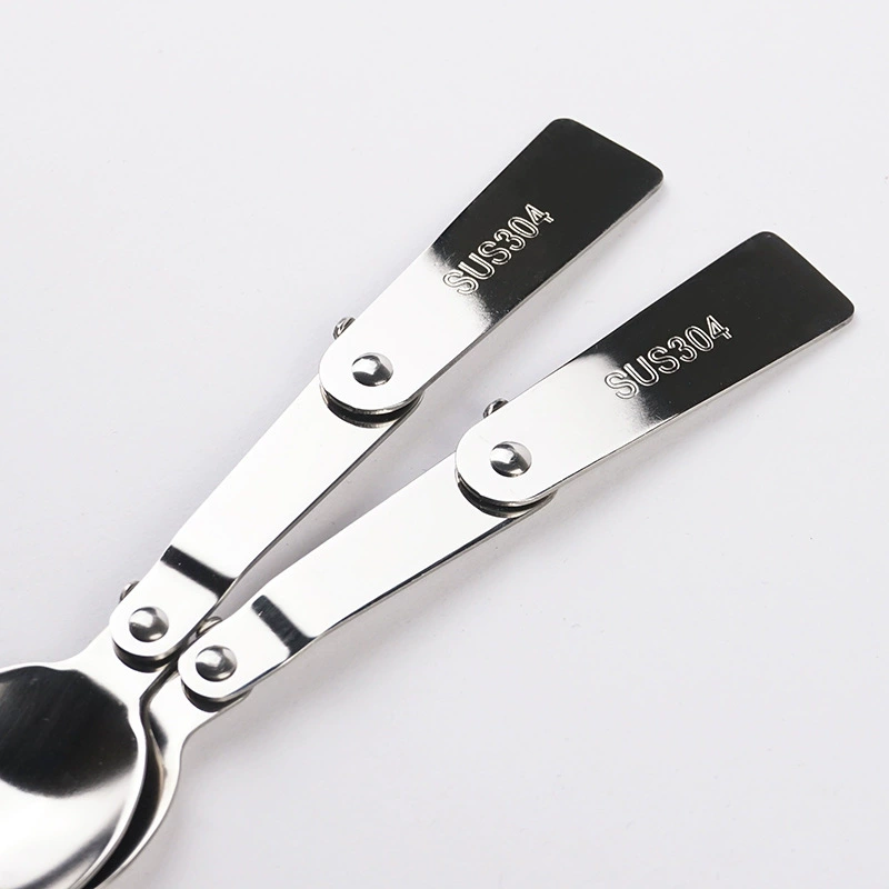 Folding travel handheld tableware stainless steel, fork, chopsticks