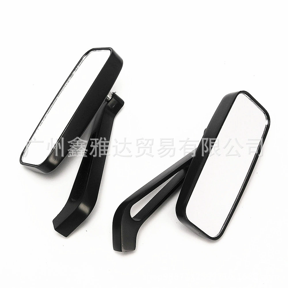 Universal retro modified retroreflective black rear view mirror with accessories