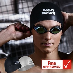 Swim Cap Fast Swimming Silicone Cap FINA Certified Helmet Swim Cap Waterproof Durable Adult Outdoor Swim Cap