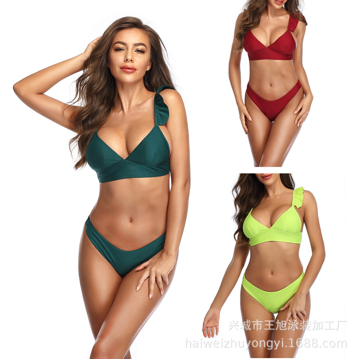 European and American Swimwear New bikini Foreign Trade Popular Swimwear AliExpress Multicolor bikini Swimwear Women