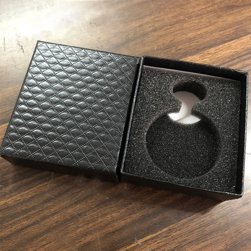 Diamond pattern jet black pocket watch packaging box, exquisite sky and earth cover pocket watch box, sample-making gift packaging box batch
