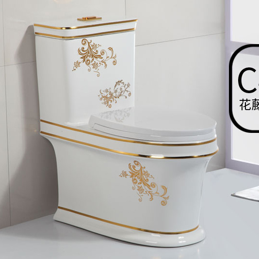 Baño inodoro hogar ultra-grande bombeo inodoro ahorro de agua color mudo color oro fábrica al por mayor image 11