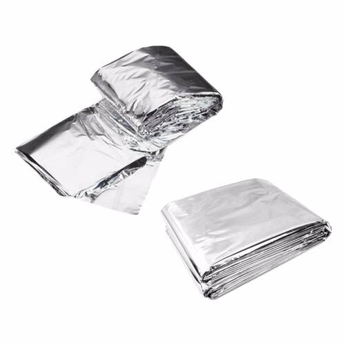 Outdoor Portable PET Silver Emergency Blanket Survival Insulating Blanket Survival Outdoor Supplies