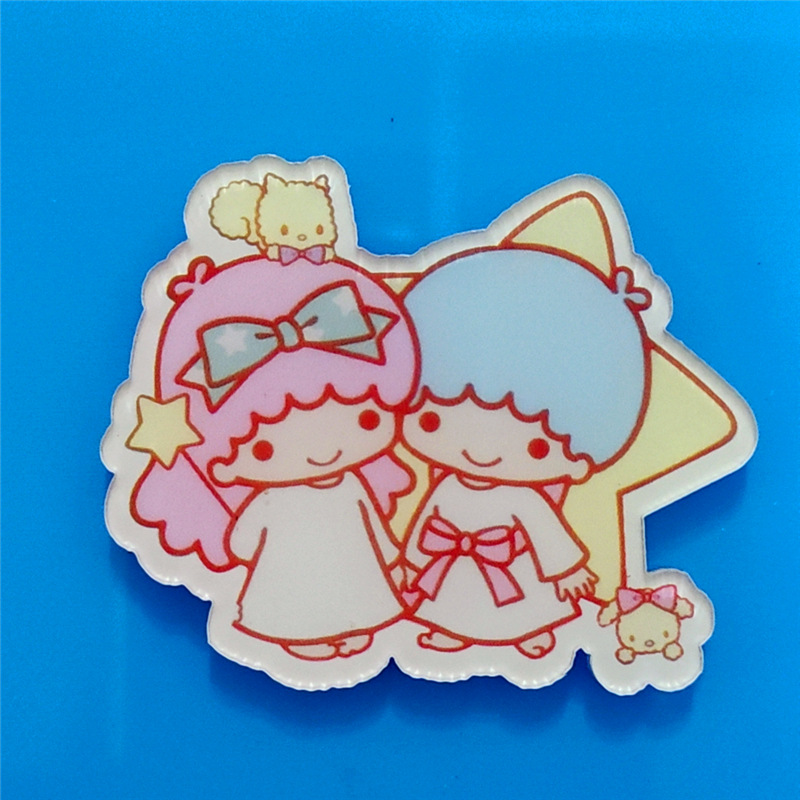 Harajuku Gemini acrílico broche de dibujos animados insignia bolsa accesorios periféricos DIY teléfono móvil Shell parche