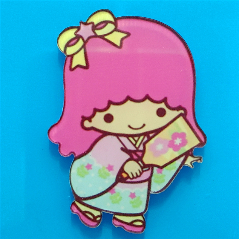 Harajuku Gemini acrílico broche de dibujos animados insignia bolsa accesorios periféricos DIY teléfono móvil Shell parche