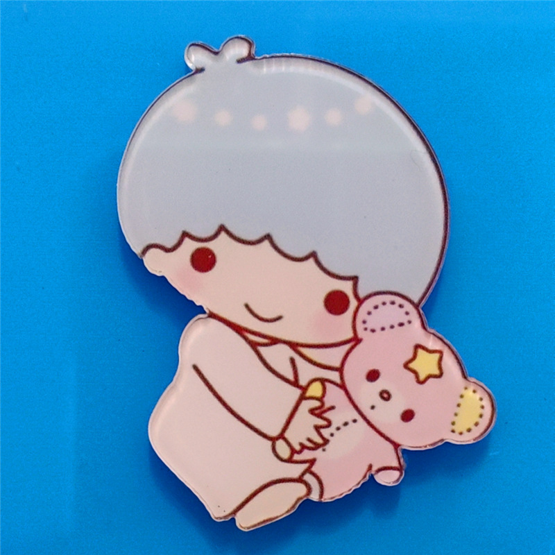 Harajuku Gemini acrílico broche de dibujos animados insignia bolsa accesorios periféricos DIY teléfono móvil Shell parche