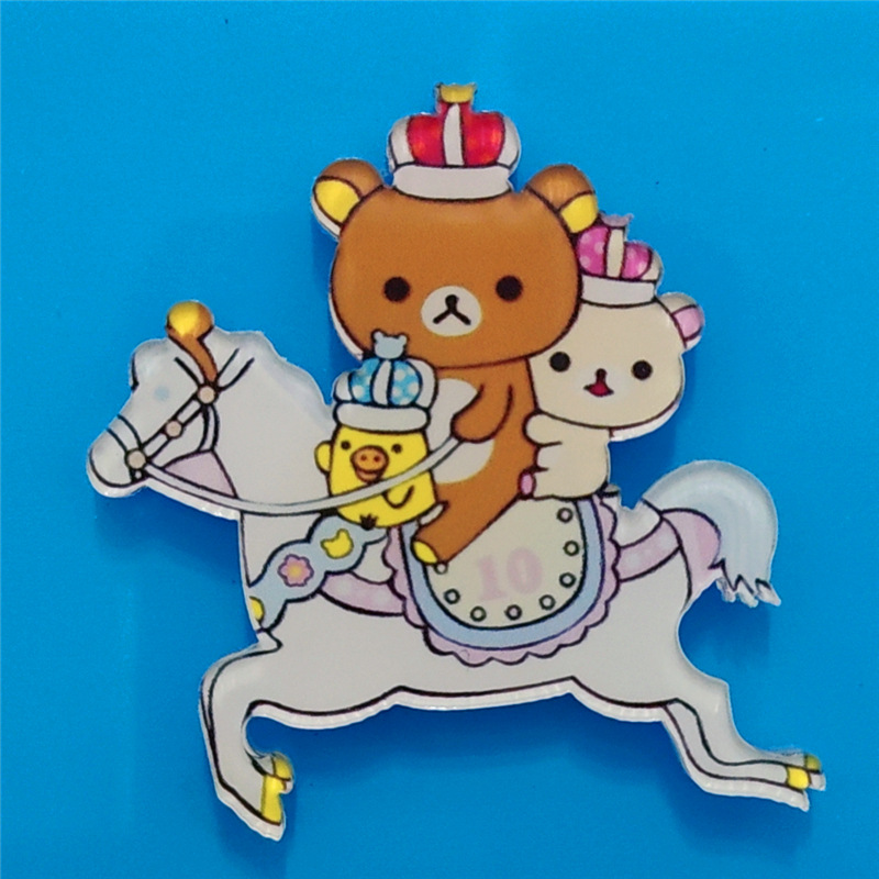 Harajuku Gemini acrílico broche de dibujos animados insignia bolsa accesorios periféricos DIY teléfono móvil Shell parche