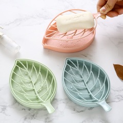 Bathroom Creative Leaf Soap Dish Double-layer Large Drainage Soap Dish Bathroom No-Punch Laundry Soap Dish Storage Rack