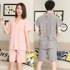 灸服綿質前後に男女カップル鍼灸理学療法服マッサージセット理学療法養生服直売短