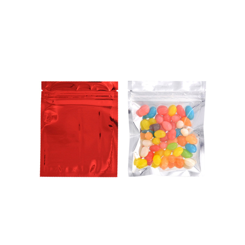 Transfronterizo de color brillante Chapado en aluminio Yin y Yang hueso translúcido bolsa autosellante accesorios de maquinaria de hardware bolsa de sellado 100 piezas Precio