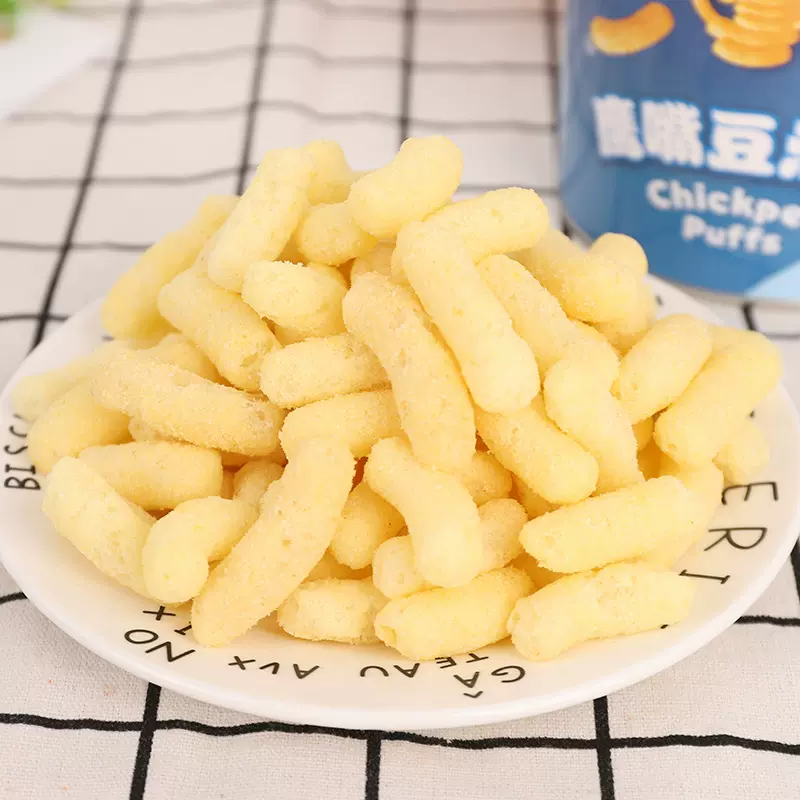 厂家直供鹰嘴豆泡芙48g/罐零食儿童食品泡芙膨化饼干OEM定制