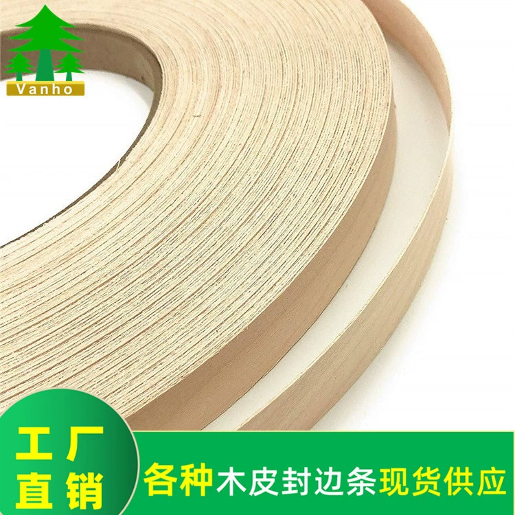 [Деревянная кожаная кромка] Белая береза из натурального дерева с клейкой кромкой Ширина полосы может быть зафиксирована с помощью клейкой закрывающей полосы
