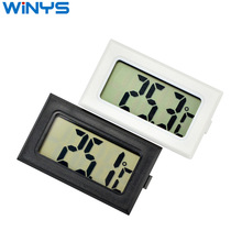 厂家直销LCD数显车载鱼缸水族冰箱嵌入式电子温度计不带线温度表