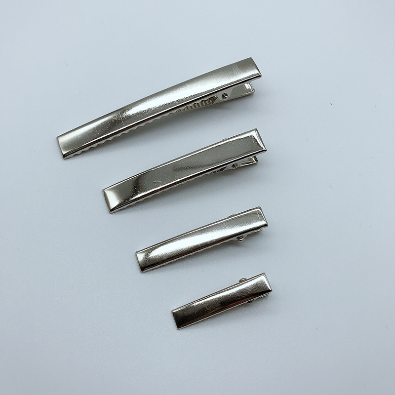 广州加厚鸭嘴夹DIY头饰一字夹金属鳄鱼夹蝴蝶结方夹配件发卡批发