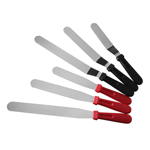 Baking tools: plastic handle spatula, straight edge knife, scraper, demolding knife, cake cream icing and piping knife