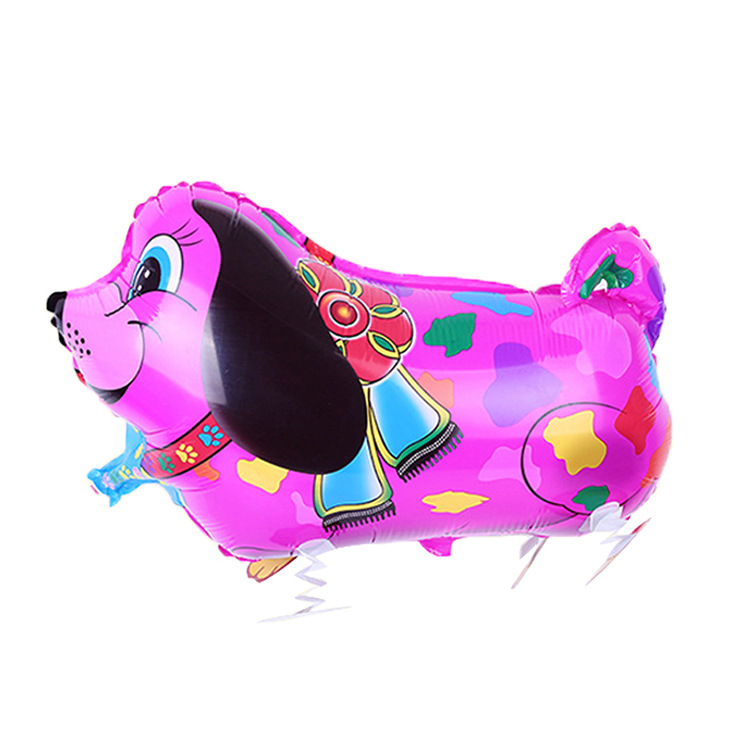 Transfronterizo mascotas caminando globo fiesta de cumpleaños arreglo de película de aluminio globo caminando globo de papel de aluminio