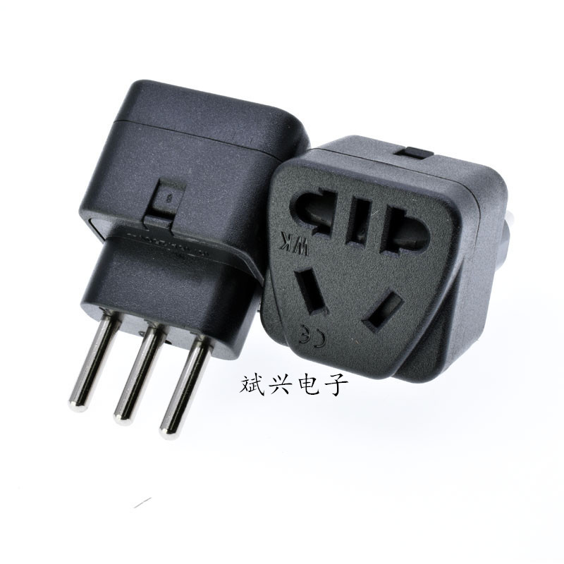 新国标转意大利标 澳标转换插头 乌拉圭叙利亚旅游充电插头WK-12A