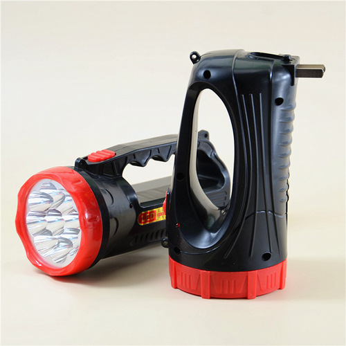 LED rechargeable flashlight, second level outdoor strong light searchlight, portable searchlight, Yiwu 9.9 portable light wholesale